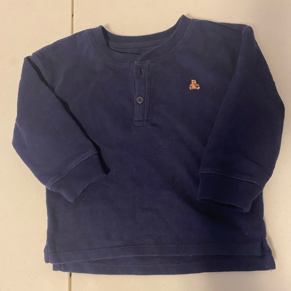 Baby Gap navy blue knit shirt